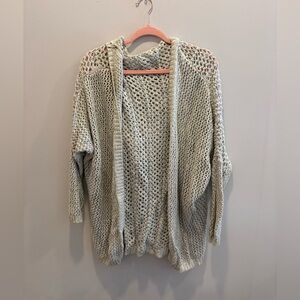 Brandy Melville Knit Hooded Cardigan Sweater